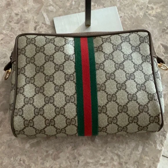 Gucci Cream and Brown Messenger Bag with GG Monogram - Picture 8 of 16
